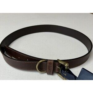 Faded Glory - Men’s - Genuine Leather Brown Belt - With Gold Buckle   - Size S/M